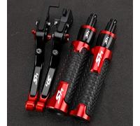 TGVSELPJ Pieza de motocicleta Palancas De Embrague Freno Ajustables Para Motocicleta Para HONDA SH350 SH350i SH 350 350i 2023 2022 2021 2024 Puños Manillar Tapa Extremos(Black red)