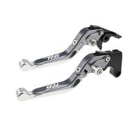 TGVSELPJ Pieza de motocicleta Palancas De Embrague Pivotantes, Manijas Control, Repuestos Para Motocicleta, Palanca Freno Ajustable Para Yamaha Para CANADA Para VERSION R6S 2007-2009(Silver)