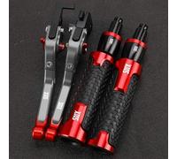 TGVSELPJ Pieza de motocicleta Palancas De Manillar Plegables Ajustables Accesorios Motocicleta Para Honda CB500X CB 500X 500 2022 2023 2024 Juego Palanca Embrague Y Freno(Gray red)