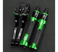 TGVSELPJ Pieza de motocicleta Para KAWASAKI Para NINJA 400 Para Z400 2023 2024 2022 2021 2020 2019 2018 Palancas De Manillar Plegables Accesorios Piezas Motocicleta(Green black)