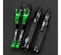 TGVSELPJ Pieza de motocicleta Para KAWASAKI Para NINJA 400 Para Z400 2023 2024 2022 2021 2020 2019 2018 Palancas De Manillar Plegables Accesorios Piezas Motocicleta(Black green)