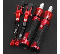 TGVSELPJ Pieza de motocicleta Puños De Manillar Tapón Extremos Para Honda CB500X CB 500X CB500 X 2022 2023 2024 Palancas Embrague Freno Ajustables Para Motocicleta(Rosso)