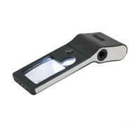 TH-515 Lupa portátil con luz LED y UV para inspección de billetes, aumento de 3x/10x/55x, lente de mano compacta para leer letras finas