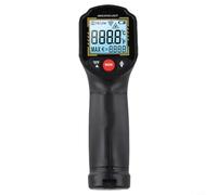 TH202 Termómetro digital sin contacto diseñado para medir la temperatura de objetos a distancias seguras de hasta 12 veces el tamaño del punto (negro)