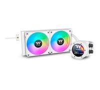 Thermaltake TH240 V2 Ultra EX ARGB | Refrigeración líquida AIO CPU 240 mm | Pantalla LCD IPS de 2,1” | MagForce 2.0 con 2× ventiladores CT120 ARGB PWM | Intel LGA1700/1851 AMD AM4/AM5 | Blanco Nieve