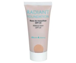 Thader Pharma Base de maquillaje Radiant Foundation de textura crema, cobertura media graduable y acabado natural, 40 ml (04 Warm Honey)