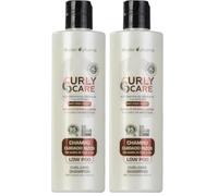 Thader Pharma Curly Care Champú para cabellos rizados y ondulados Low Poo con aceites de Coco y Lino y Proteínas Vegetales, 300 ml (Paquete de 2)