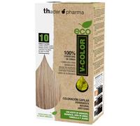 Thader Pharma ECO V-Color Kit de Coloración Capilar Permanente sin amoniaco 100% cobertura de canas, 120 ml (No. 10 Rubio platino)