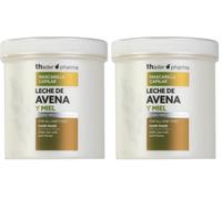 Thader Pharma Mascarilla capilar nutritiva con Leche de Avena y Miel para Todo Tipo de Cabellos, 700 ml (Paquete de 2)