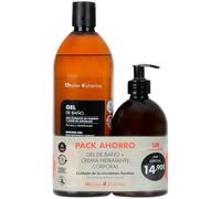 Thader Pharma Pack Gel de baño 1000 ml + Crema corporal 500 ml con Polifenoles naturales ideal para piel seca y deshidratada