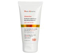 Thader Pharma Vitamin Sun Protector solar facial FPS 50+ con Ceramidas, Niacinamida y Booster de Vitamina D, 50 ml