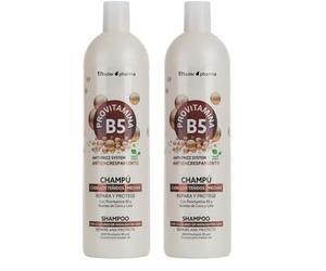 Thader Th Pharma Champú Efecto Anti-Frizz Provitamina B5 y Aceites de Coco y Lino para Cabellos Teñidos, 1000 ml (Paquete de 2)