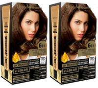 Thader Th Pharma V-Color Sin Amoniaco Kit Coloración Capilar Permanente (Paquete de 2)