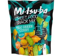 Thai Green Curry - Cacahuètes croustillantes et savoureuses avec enrobage croustillant, inspirées des saveurs japonaises, parfaites pour grignoter - Compatible avec Mitsuba - 100 g