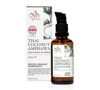 Thai Organic Coconut Oil Serum for Face and Body, Absorbs Quickly mixed with vitamins C and E
