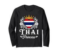 Thai Princess Thailand Flag Proud Thai Girl Manga Larga