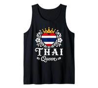 Thai Queen Thailand Flag Proud Thai Woman Camiseta sin Mangas