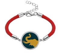 Thailand Up the Nose Elefante Lucky Red String Bracelet Pulsera de cuerda hecha a mano