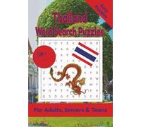 Thailand Word Search Puzzle: 50+ Puzzles Word Search Easy to Read about Thailand and More | 6x9 inches, 110 pages | Gift for Thailand, Countries & Traveling Lover