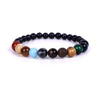 Thajaling Pulsera universal con 9 planetas - Sistema solar para niños y niñas - Adolescentes, piedra, 7.2 inch, Piedra