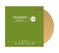 THAKKER Cork Mat - Alfombrilla para Tocadiscos de Corcho Fino - Natural | 3mm de Grosor | 295mm de diámetro | para Tocadiscos de 12