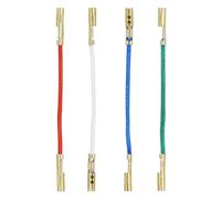 THAKKER HLW-01G Juego de cables Headshell | NUEVO: Ajuste mejorado para un contacto perfecto | 6N-OFC: 99,9999% cobre puro al | Cables de cartucho para tocadiscos | chapados en oro | 40mm