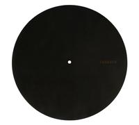 THAKKER Nubuck Leather Mat - Velvet Black - Almohadilla para giradiscos de auténtico Cuero Nubuck - Negro | 1,8-2mm de Grosor | 295mm de diámetro | más Calidez | más dinámica