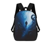 Thalassophobia Underwater Diver And Tentacles Painting Mochila Infantil, Mochila Escolar Impresa En 3D, Mochila Para Niños Y Niñas, Mochila Escolar Ajustable Para La Escuela Primaria 17inch