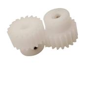 Thalawirefix 2 uds piñón POM 0,5 M 46T engranaje recto con paso 24mm diámetro 10mm altura engranaje cilíndrico 0,5 módulo 46 dientes engranaje recto Piñón de husillo(6MM BORE)