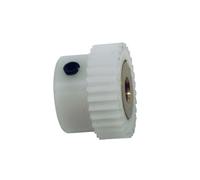 Thalawirefix Engranaje de dientes rectos de plástico POM, 1 Uds., 1 módulo, orificio de 6,35mm, manga de cobre, engranaje recto con paso 1M 22T 25T 30T 35T 38 dientes Piñón de husillo(34 Teeth)