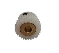 Thalawirefix Engranaje recto de plástico, módulo 0,8, 47 dientes, engranaje de dientes rectos con manga de cobre escalonada, agujero interior, piñón cilíndrico POM, 1 Uds. Piñón de husillo(10mm bore)