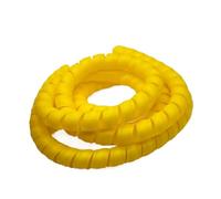 Thalawirefix Funda de Cable en Espiral de 5 Metros con diámetro Interior de 10 mm, 20 mm y 30 mm, Organizador de Cables, Tubo Protector, gestión de bobinado. Anti-Desorden(Yellow,ID 30mm)