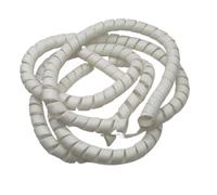 Thalawirefix Funda Protectora de Cable en Espiral de 1 Metro, ignífuga, for tuberías de lavadero de Coches, Envoltura de Cables y Cubierta de Manguera. Anti-Desorden(White,ID 24mm)