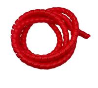 Thalawirefix Funda Protectora de Cable en Espiral de 1 Metro, ignífuga, for tuberías de lavadero de Coches, Envoltura de Cables y Cubierta de Manguera. Anti-Desorden(Red,ID 24mm)
