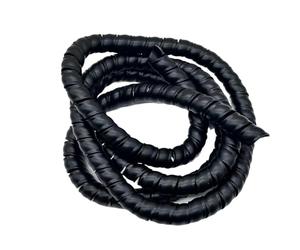 Thalawirefix Manguito de Cable en Espiral de 5 Metros de diámetro, de 8 mm a 60 mm, for Proteger mangueras hidráulicas y Cables. Anti-Desorden(Negro,ID 20mm)