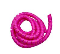 Thalawirefix Manguito de Cable Espiral Flexible de 1 Metro for tuberías de Aceite, Agua y Aire, protección de línea de grúa, Cubierta de bobinado. Anti-Desorden(Pink,ID 45mm)