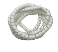 Thalawirefix Manguito Espiral for gestión de Cables de 1 Metro, Organizador de Cables for protección de mangueras hidráulicas. Anti-Desorden(White,ID 28mm)