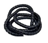 Thalawirefix Manguito Espiral for gestión de Cables de 1 Metro, Organizador de Cables for protección de mangueras hidráulicas. Anti-Desorden(Negro,ID 20mm)