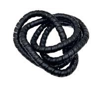 Thalawirefix Manguito Flexible de Cable en Espiral de 2 Metros, con diámetro Interior de 20 mm a 35 mm, for tuberías de Aceite y mangueras hidráulicas. Anti-Desorden(Negro,ID 22mm)