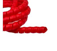 Thalawirefix Manguito Protector de línea de Aceite hidráulico en Espiral de 1 Metro, Organizador de Cables de grúa Flexible, Tubo de protección de Cables Anti-Desorden(Red,45mm)