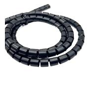 Thalawirefix Protector de Cable en Espiral Flexible de 22 mm de diámetro Interior. Organizador de Cables for una gestión eficaz del Almacenamiento. Anti-Desorden(Negro,1 Meter)