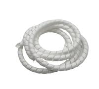 Thalawirefix Protector Flexible de conducto en Espiral de 2 Metros for tuberías de Aire Acondicionado, Resistente al Aceite. Anti-Desorden(White,ID 30mm)