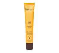THALGO Crema de protección solar antiedad, alta protección UV para cara y cuerpo, ácido hialurónico de alto peso molecular y aloe vera, efecto antienvejecimiento, respetuoso con los corales, seguro de