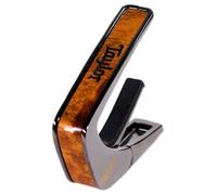 Taylor - Cejilla con acabado cromado negro - Koa con logotipo de Taylor negro