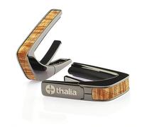 THALIA Cejilla negra con acabado cromado con incrustaciones AAA de KOA hawaiano