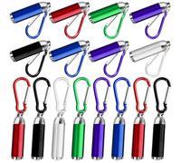 Thalire Lote de 16 Mini Linternas con Llavero para Niños - Antorcha Infantil Multicolor, Idea para Regalos Cumpleaños Infantiles y Fiestas (6 Colores)