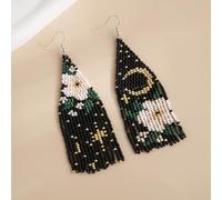 Thalorix New original design Starry Sky Flower Series Ethnic Style Hand-woven Tassel Earrings for Women(1)