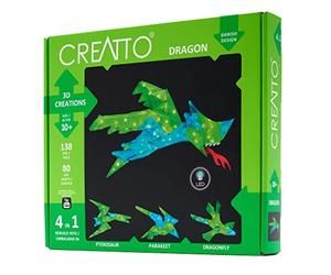Thames & Kosmos, 03523, Creatto: Dragon, Build 4 Different Models, Pterosaur, Parakeet & Dragonfly, Ages 10 +