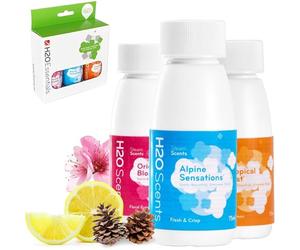 Thane H2O Fragancias Detergente Limpiador Vapor - Pack De 3 Aroma Cítricos - Para H2O X5, HD & Steam FX - Limpieza Alfombras Y Suelos (3 x 75 ml)
