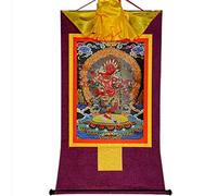 Thangka tibetano, pintura de thangka, tapiz budista, Kurukulla, Madre Buda, Arte de pintura de Thangka tibetano, Brocado de Thangka budista, Tapiz de Buda con pergamino (Color : Purple, Size : Mediu